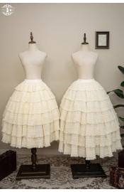 Miss Point Cat Rose Tea Multi-Tier Pleated Underskirt(Reservation/2 Colours/Full Payment Without Shipping)
